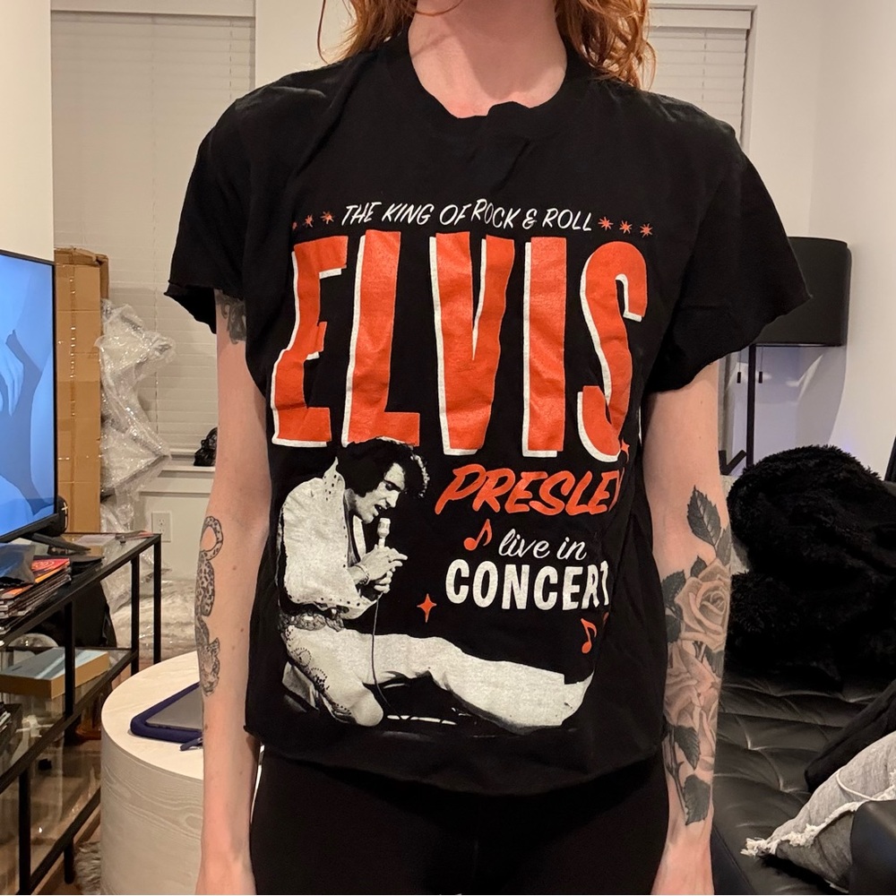 Elvis Presley Black Graphic T-Shirt